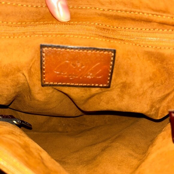 patricia nash STUNNING Fall painted Floral print leather cross body satchel bag - Picture 4 of 9